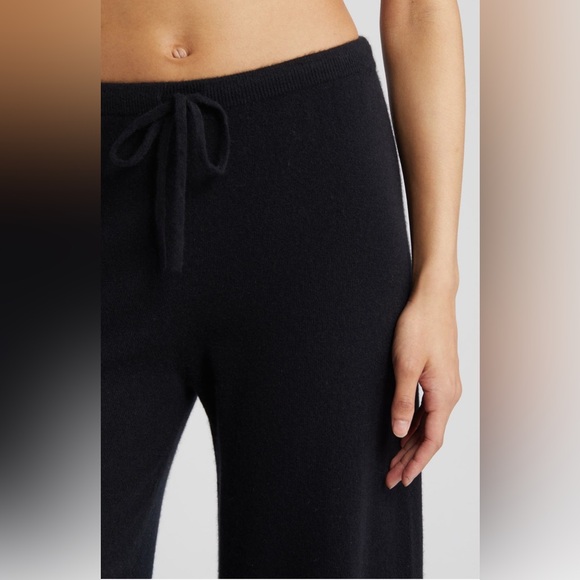 Nordstrom Crop 100% Cashmere set Black, Size Small, $365 - Picture 2 of 5